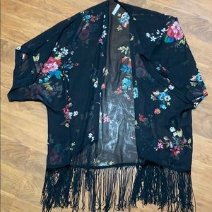 Sheer Floral Kimono